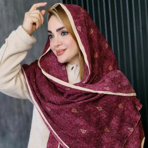 شال کریشه طرح برگ - مانتو پاتریس رشت