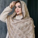 شال کریشه طرح برگ - مانتو پاتریس رشت