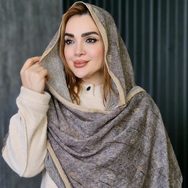 شال کریشه طرح برگ - مانتو پاتریس رشت