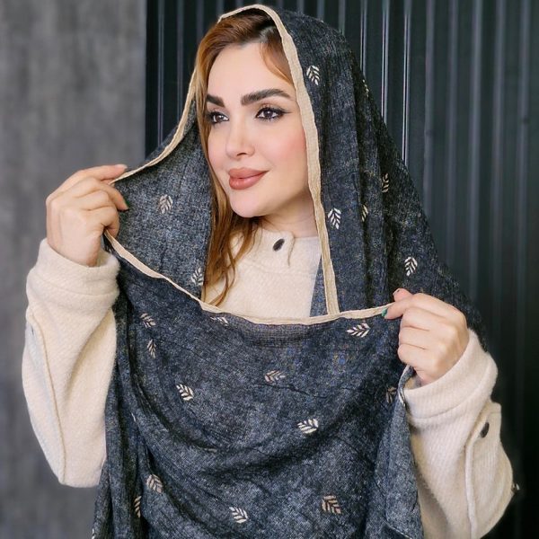 شال کریشه طرح برگ - مانتو پاتریس رشت