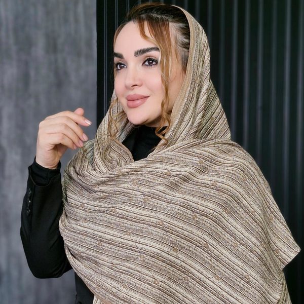 شال کریشه نقطه ای گلدار