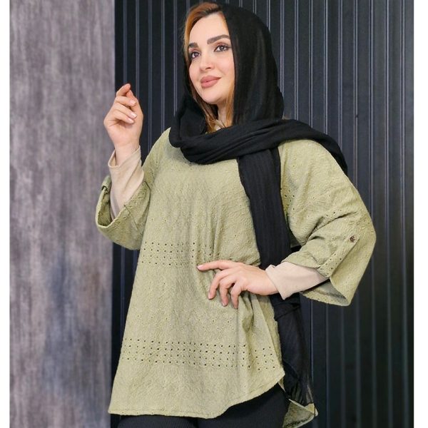 شومیز مراکشی یقه دو دکمه - مانتو پاتریس رشت