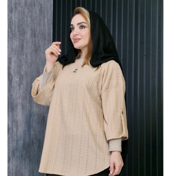 شومیز مراکشی یقه دو دکمه - مانتو پاتریس رشت