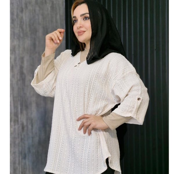 شومیز مراکشی یقه دو دکمه - مانتو پاتریس رشت