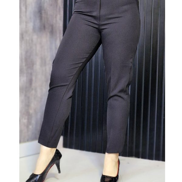 شلوار مازراتی راسته بغل چاک مشکی - مانتو پاتریس رشت