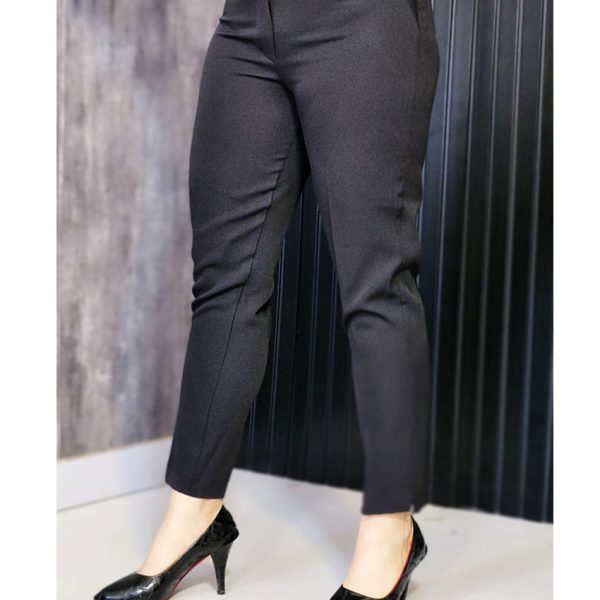 شلوار مازراتی راسته بغل چاک مشکی - مانتو پاتریس رشت