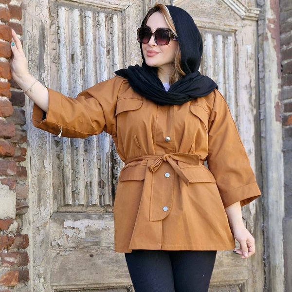 بارانی کتان کلاهدار - مانتو پاتریس رشت