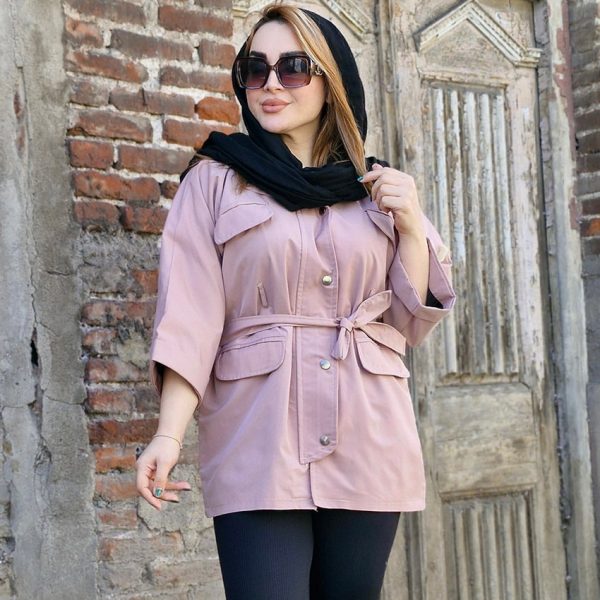 بارانی کتان کلاهدار - مانتو پاتریس رشت