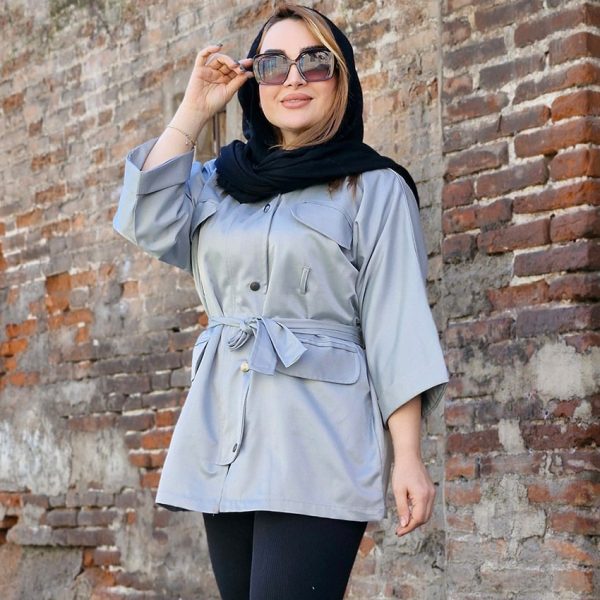 بارانی کتان کلاهدار - مانتو پاتریس رشت