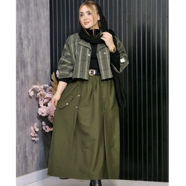 ست کت کراپ و دامن- مانتو پاتریس رشت