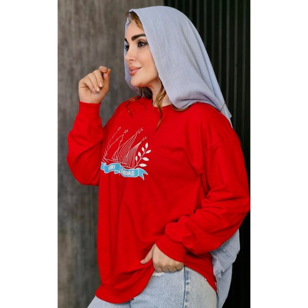 بلوز آستین بلند چاپ کاج - مانتو پاتریس رشت