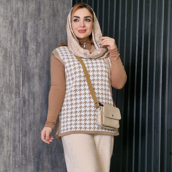 ژیله بافت پیچازی بغل چاک - مانتو پاتریس رشت