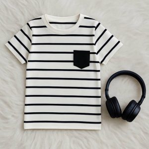 تیشرت راه راه تک جیب فانریپ - مانتو پاتریس رشت