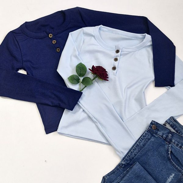 بلوز یقه سه دکمه 3910088 - Image 2