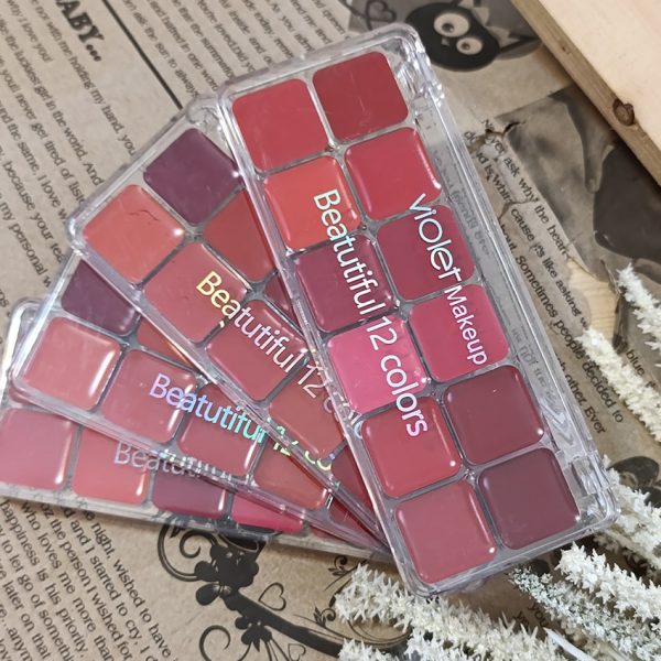 پالت رژ لب جامد 12 رنگ - مانتو پاتریس رشت