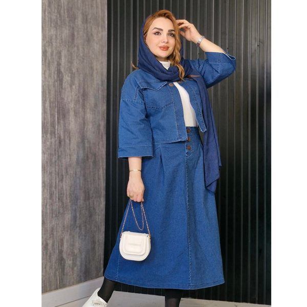 ست کت و دامن جین- مانتو پاتریس رشت