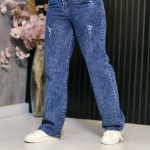 شلوار جین نیم بگ - مانتو پاتریس رشت