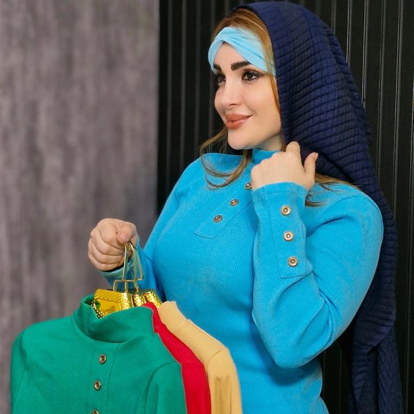 بلوز آستین بلند فانریپ 3 دکمه