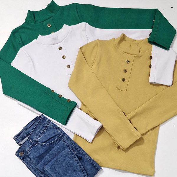 بلوز آستین بلند فانریپ 3 دکمه