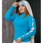 بلوز کربریتی آستین مرواریدی