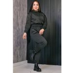 ست هودی کراپ و شلوار مشکی - مانتو پاتریس رشت