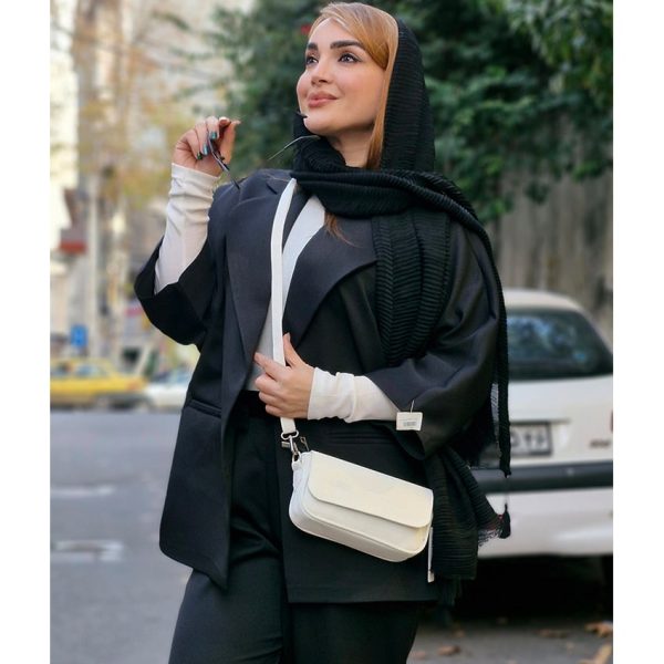 ست مازراتی مشکی دکمه طلایی - مانتو پاتریس رشت