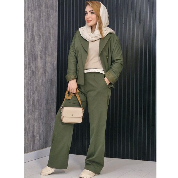 ست کت شلوار کتان - مانتو پاتریس رشت