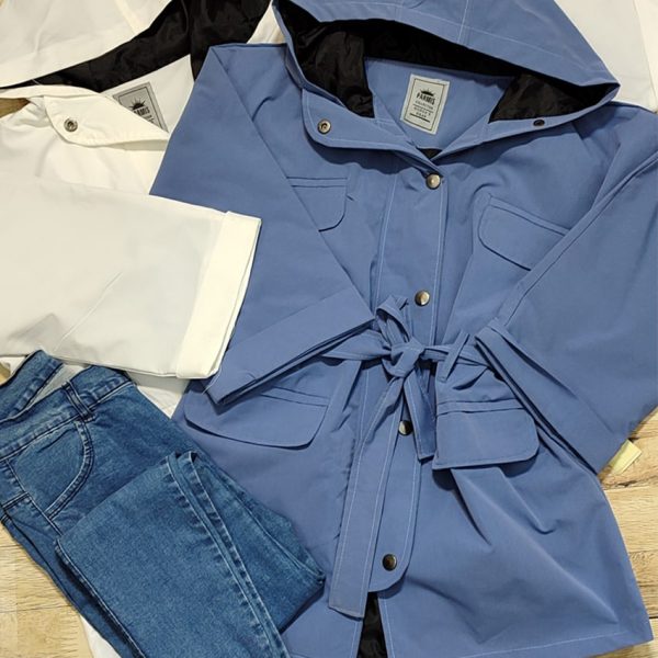 بارانی کتان کلاهدار رنگی - مانتو پاتریس رشت