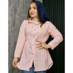 مانتو راه راه کمر چین - مانتو پاتریس رشت