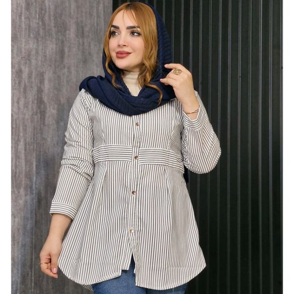 مانتو راه راه کمر چین - مانتو پاتریس رشت