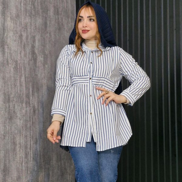 مانتو راه راه کمر چین - مانتو پاتریس رشت