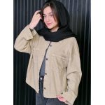 کت کراپ کتان هلالی - مانتو پاتریس رشت