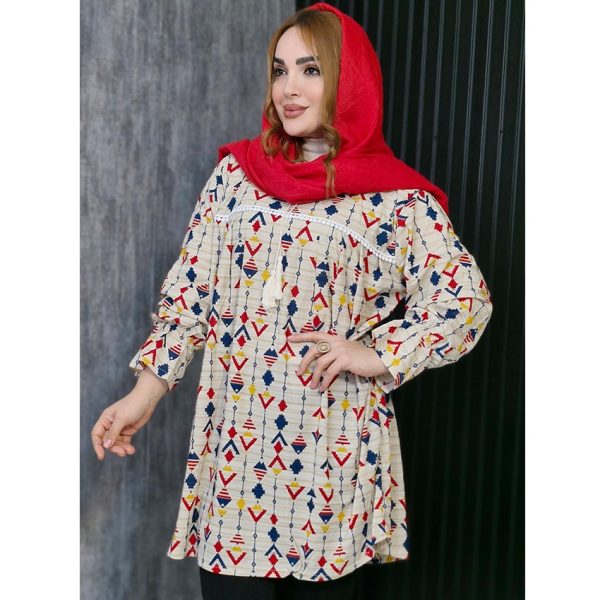 تونیک پوپلین طرح لوزی - مانتو پاتریس رشت