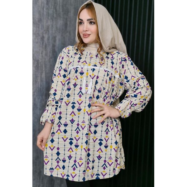 تونیک پوپلین طرح لوزی - مانتو پاتریس رشت