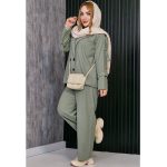 ست کت شلوار لینن کمربندی - مانتو پاتریس رشت