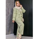 ست کت شلوار لینن کمربندی - مانتو پاتریس رشت