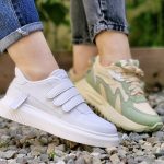 کتونی 3 چسب سفید چرم