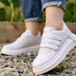 کتونی 3 چسب سفید چرم