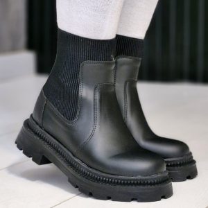 نیم بوت بغل کش مشکی - مانتو پاتریس رشت