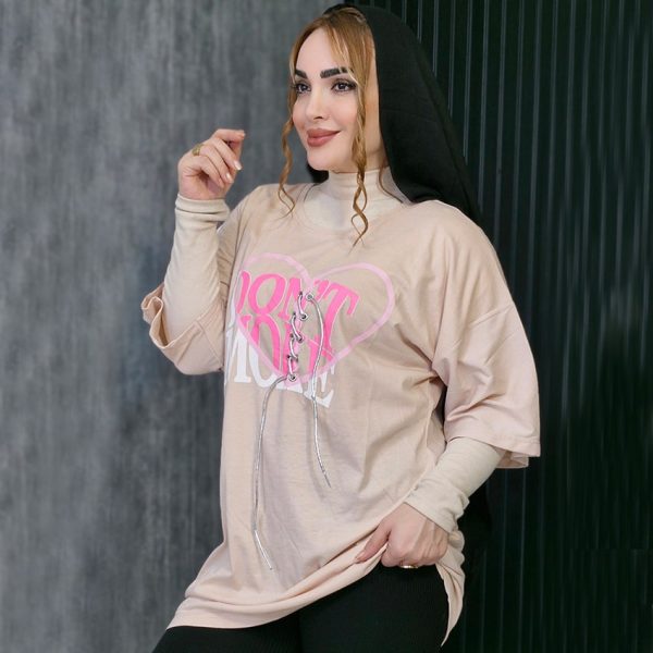 تیشرت لانگ قلب بندی - مانتو پاتریس رشت