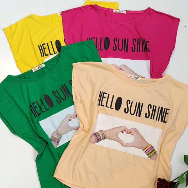 تیشرت چاپ قلب و دست - مانتو پاتریس رشت