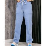 شلوار نیم بگ نیل آبی روشن - مانتو پاتریس رشت