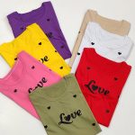 تیشرت نخ پنبه چاپ لاو - مانتو پاتریس رشت