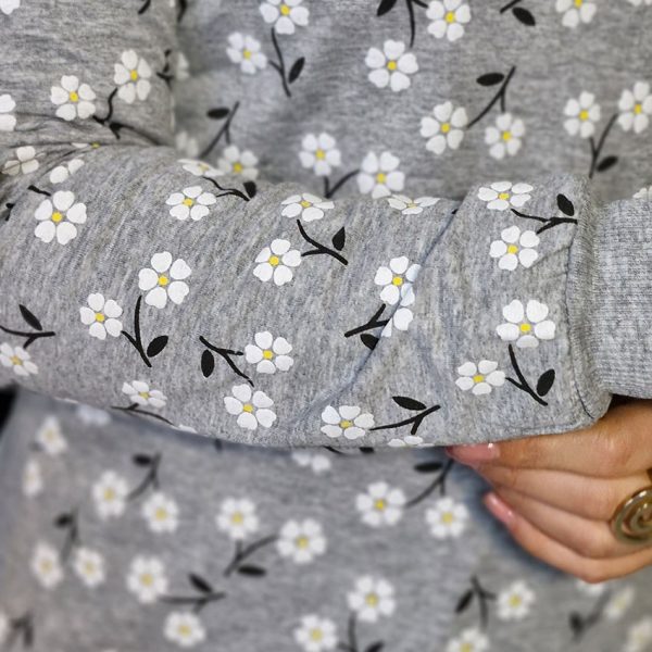 ست بلوز شلوار ملانژ گل بابونه - مانتو پاتریس رشت