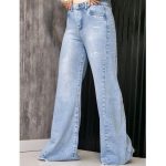 شلوار شافل آبی روشن جین - مانتو پاتریس رشت