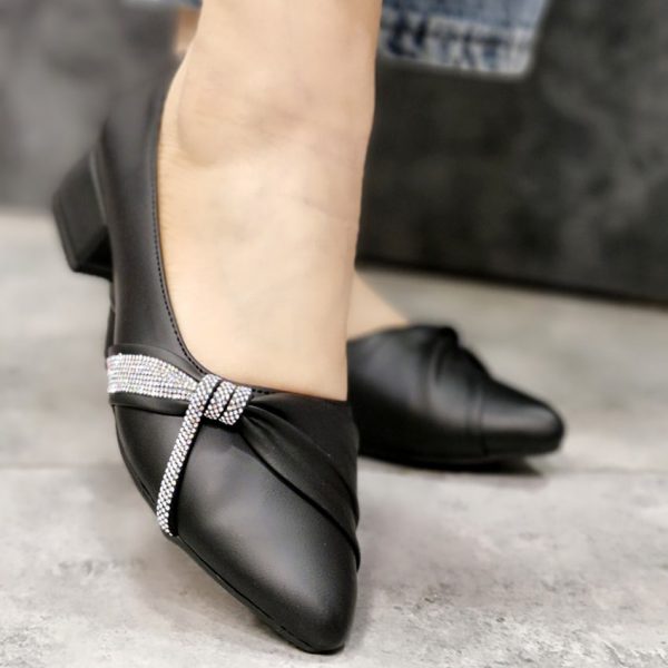 کفش بغل نگین مشکی 33300431 - Image 4