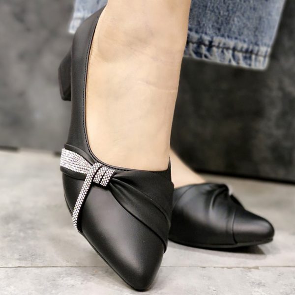 کفش بغل نگین مشکی - مانتو پاتریس رشت