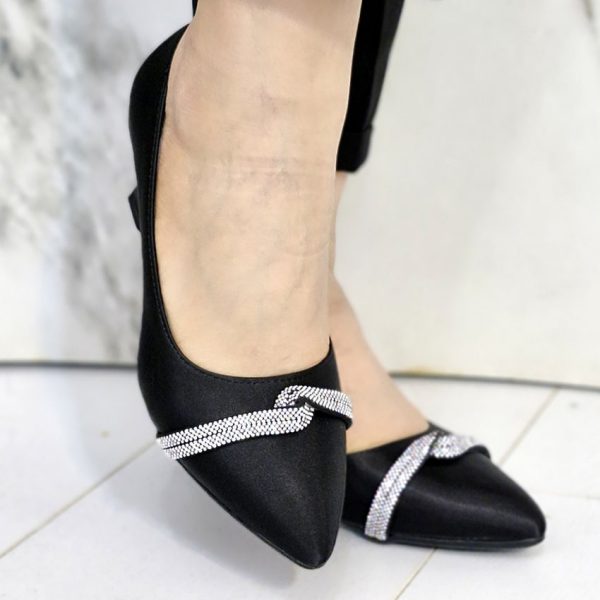 کفش پاشنه دار گره نگینی - مانتو پاتریس رشت