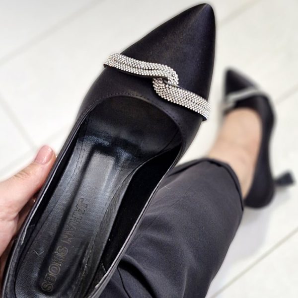 کفش پاشنه دار گره نگینی - مانتو پاتریس رشت