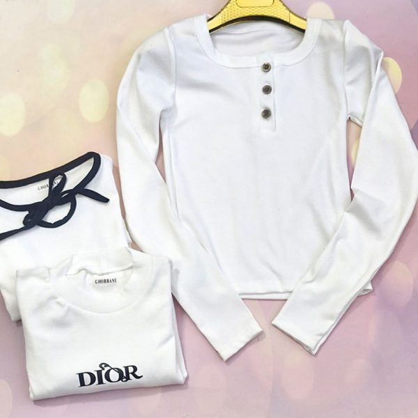 بلوز فانریپ سفید میکس - مانتو پاتریس رشت